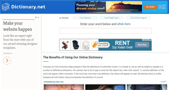 Desktop Screenshot of dictionary.net